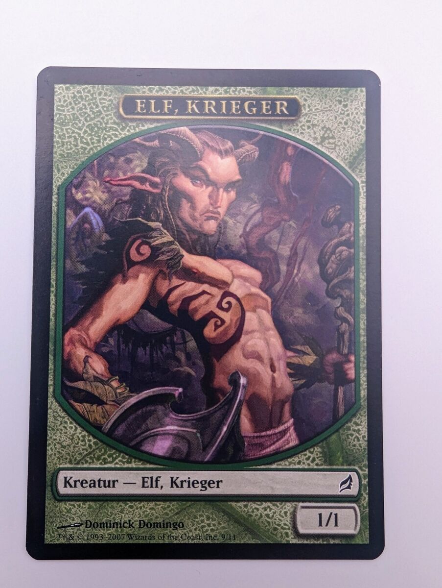 Elf Warrior Token (1/1) by Tokens of Spirit - Original Magic Art