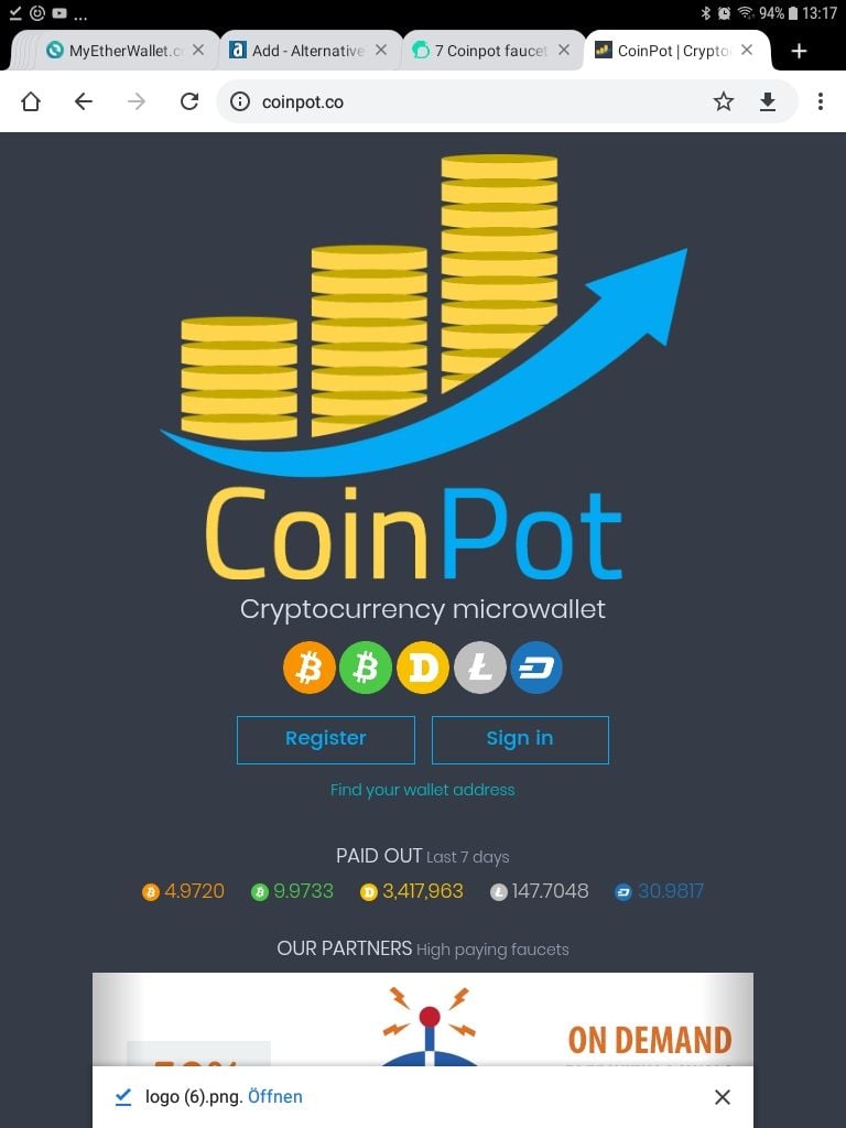 CoinPot crypto wallet | cryptocurrency | app & storage overview | Finliners