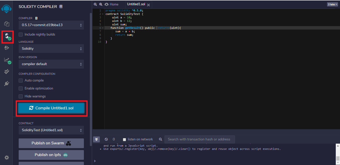 Remix - Solidity IDE