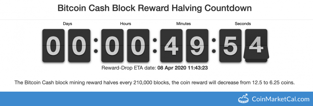 BitcoinSV halving countdown | NiceHash