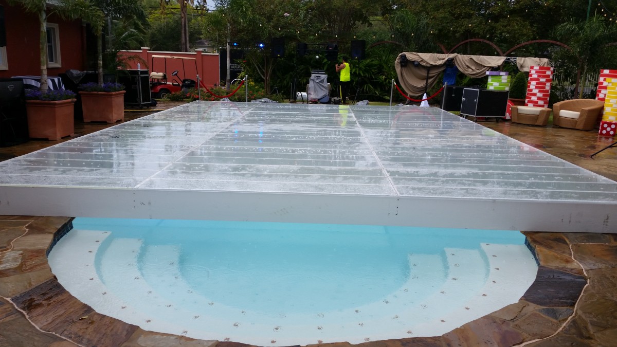 Pool Cover Dance Floor Rentals Los Angeles | CPG Event Rentals