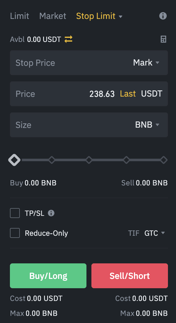 Binance Stop Loss Order