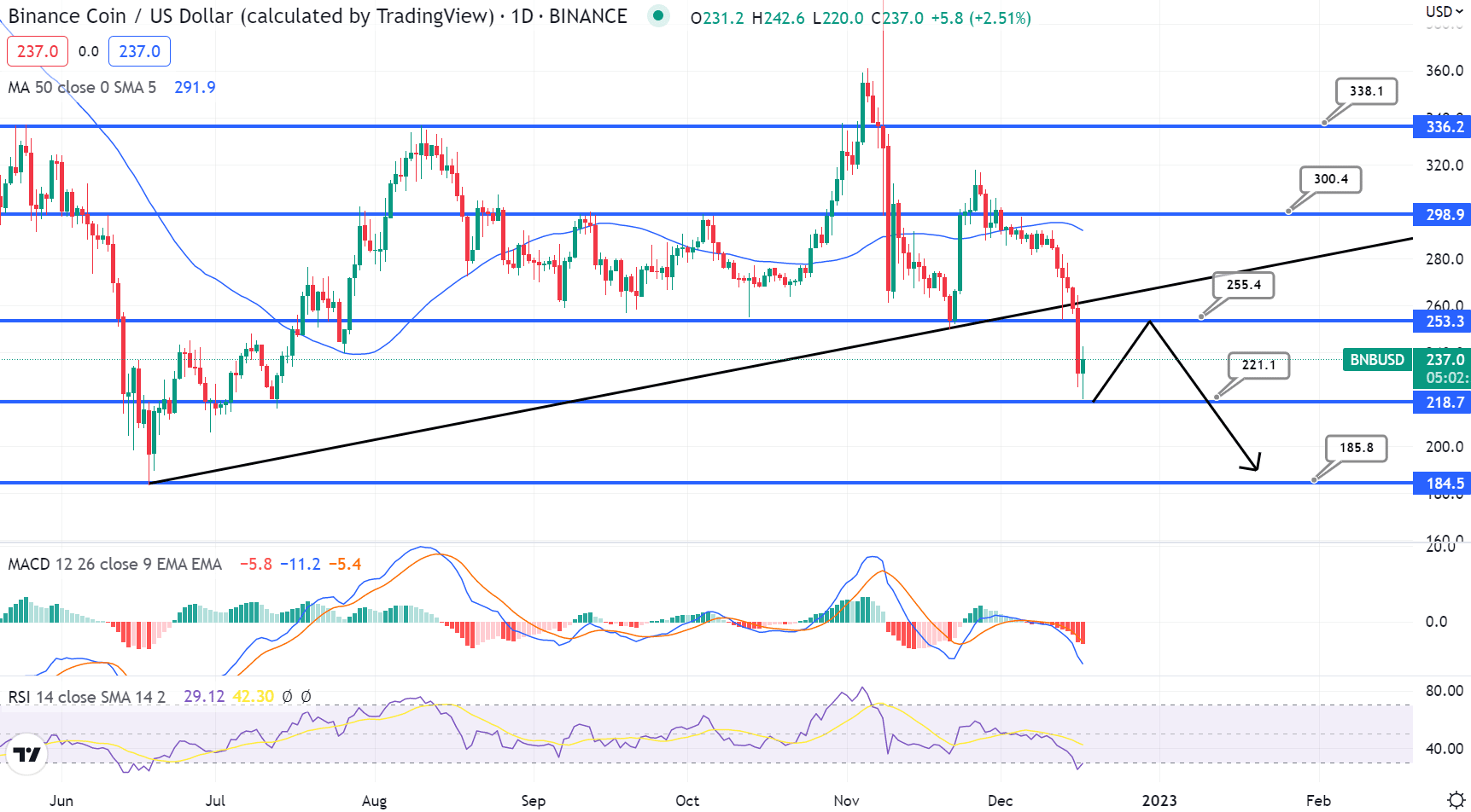 BINANCE COIN PRICE PREDICTION , , , , - Long Forecast