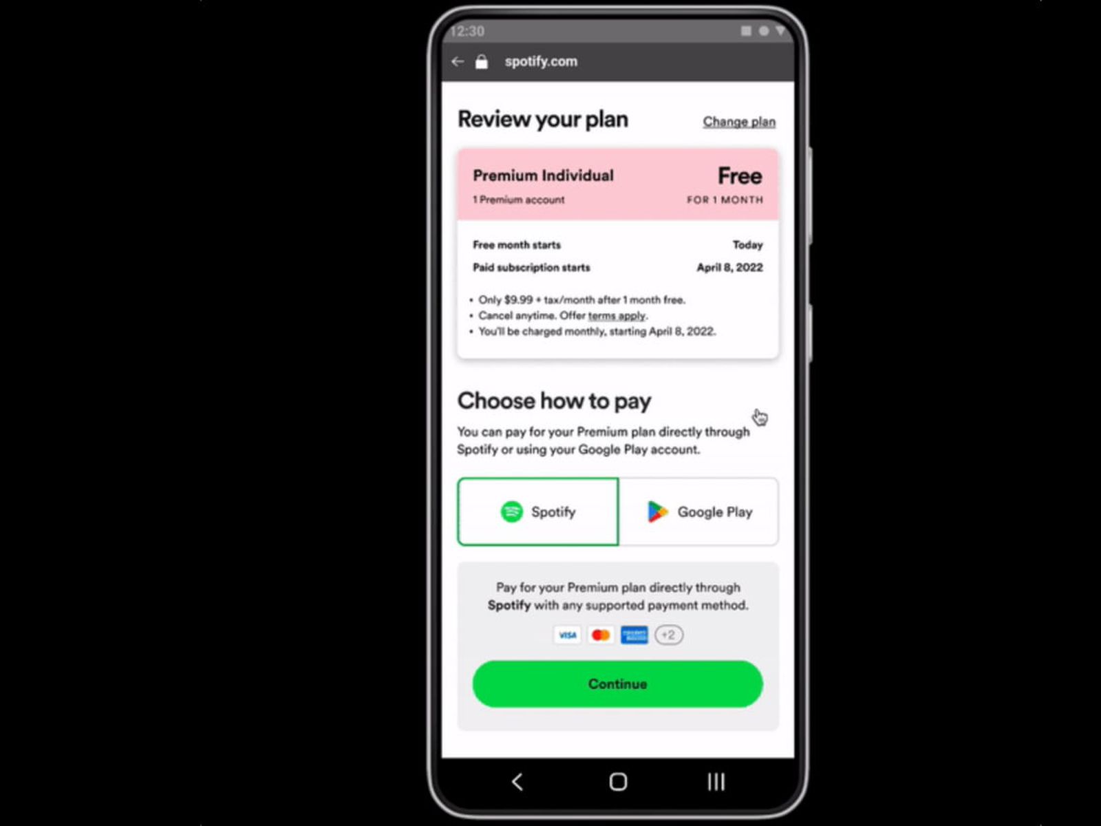 Google Play Store Now Letting Spotify Use Alternative Billing for In-App Purchases - MacRumors