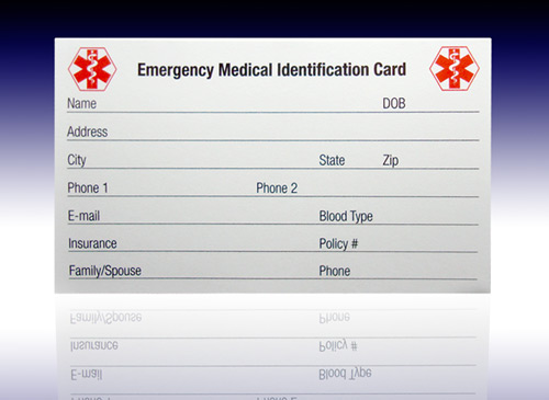 Emergency ID Wallet Information Card - Emergency ID Australia