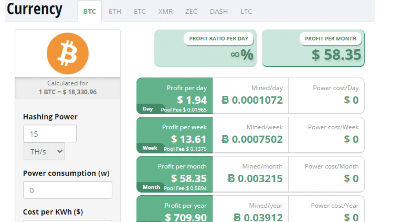 Bitcoin (BTC) Mining Calculator & Profitability Calculator - CryptoGround