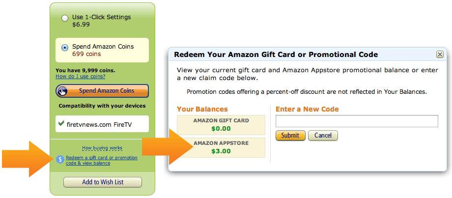 Get Amazon Coins ($ value) plus bonuses for $1 | AFTVnews