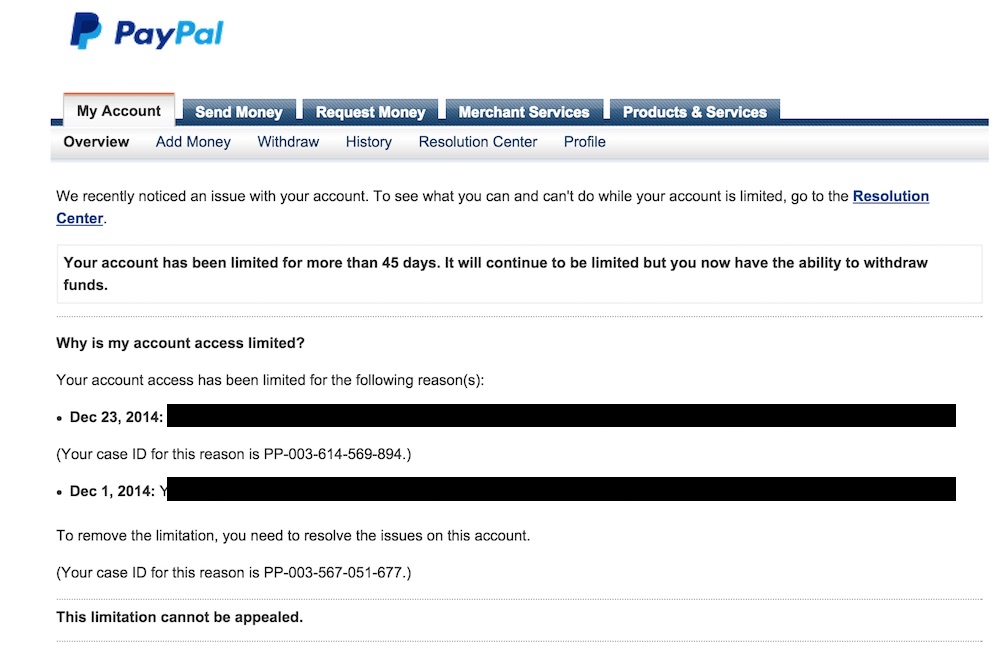 PAYPAL USER AGREEMENT