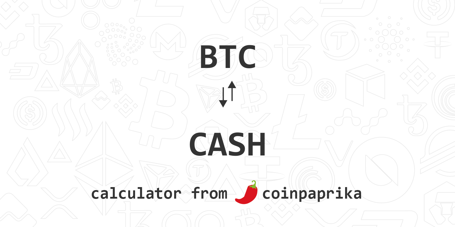 Convert BTC to BCH - Bitcoin to Bitcoin Cash Converter | CoinCodex