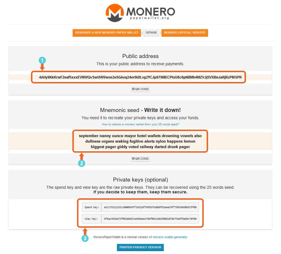 Monero Paper Wallet Primer