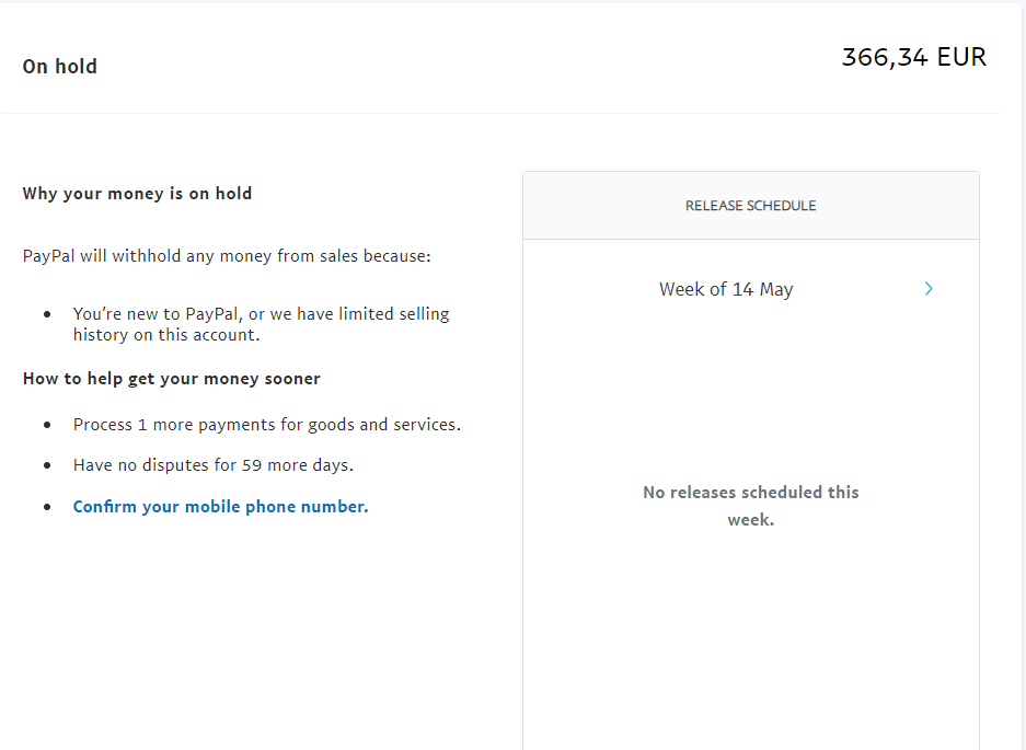 How can I release my payment(s) on hold? | PayPal IN