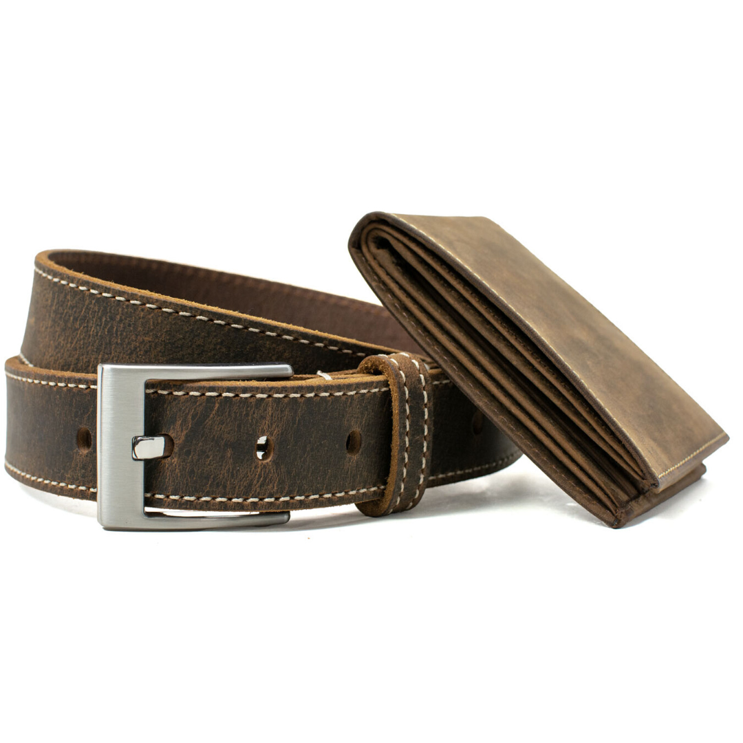 Bacca bucci Belt and wallet Combo for Men