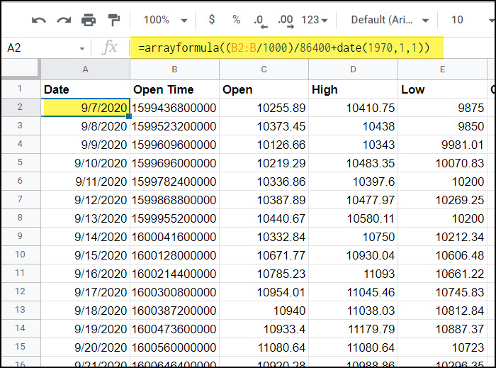 Klines For Excel - Spot/Margin API - Binance Developer Community