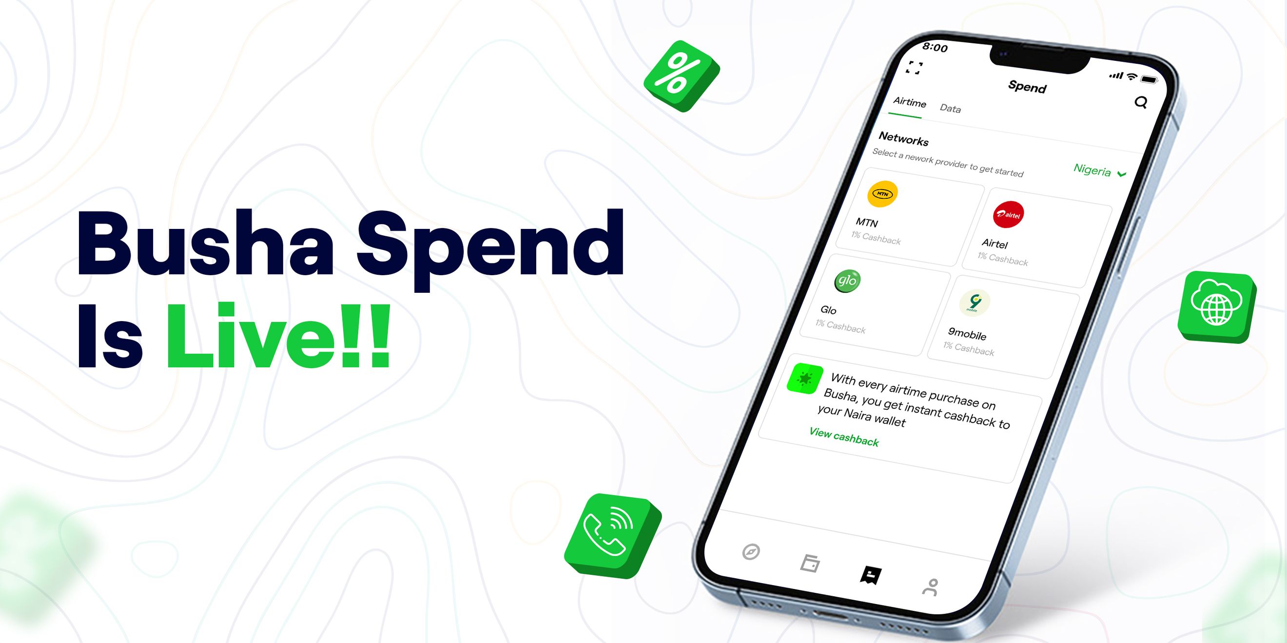 Buy Data & Airtime with BTC, ETH, USDT in Nigeria | Busha Spend