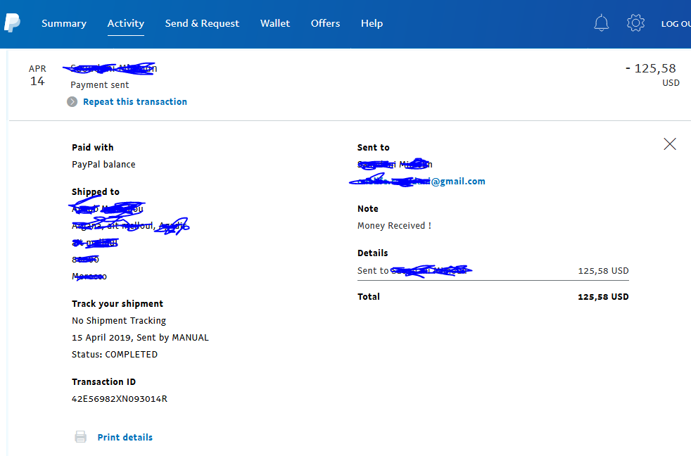 What does the status of my payment or money request mean on my PayPal account? | PayPal TW