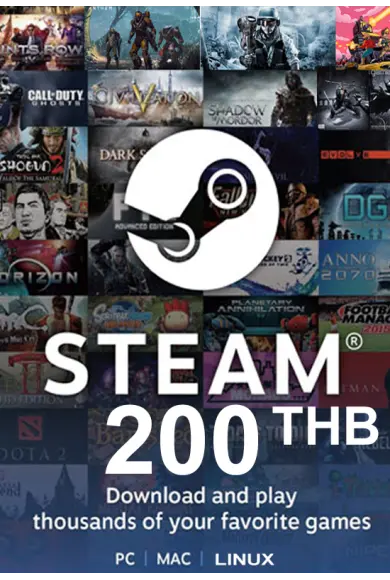 Steam 😎Gift Card 💳 ฿฿ THB Thailand buy at coinlog.fun for $