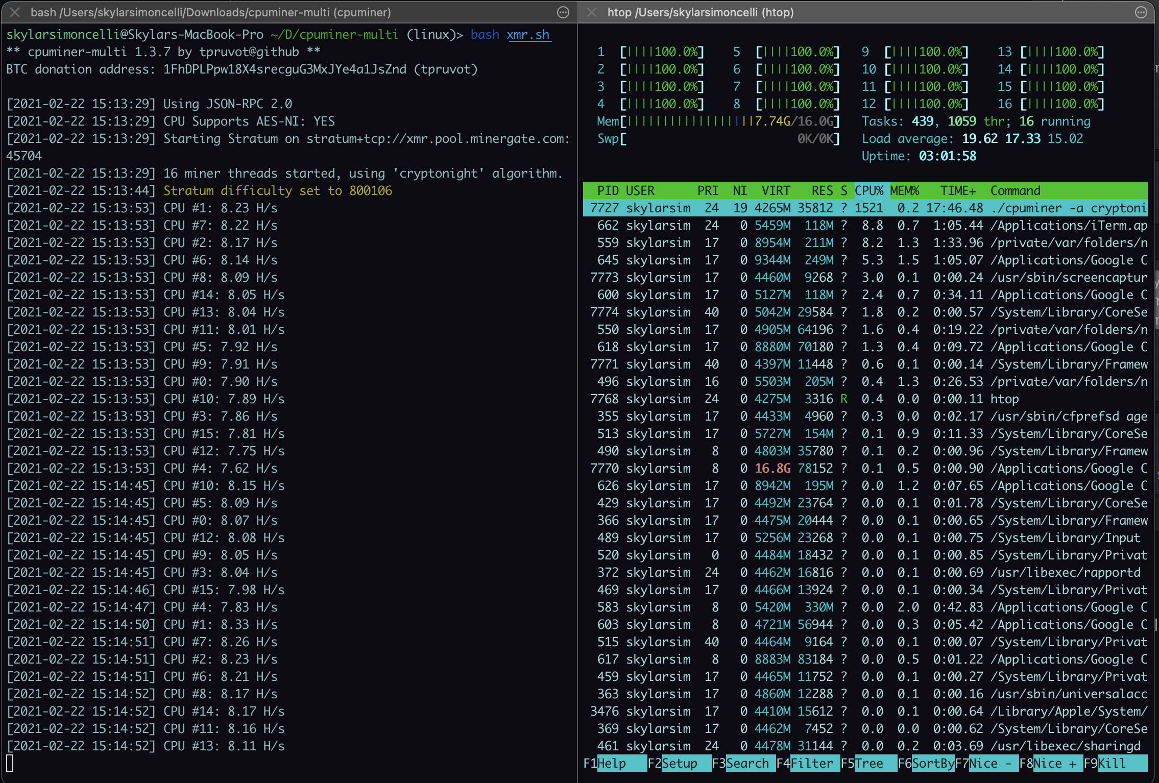 GitHub - JayDDee/cpuminer-opt: Optimized multi algo CPU miner