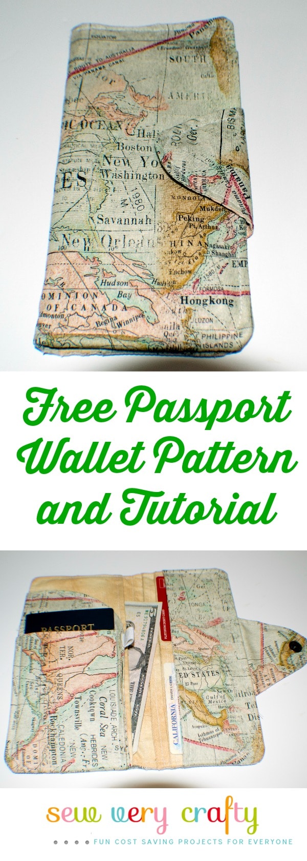 DIY 2 Way Passport Wallet – diy pouch and bag with sewingtimes