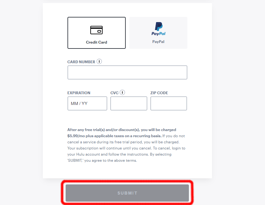 can't use paypal to pay for hulu - PayPal Community