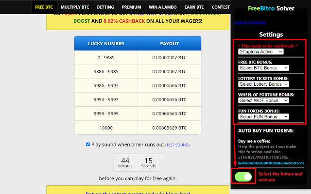 NEW FreeBitco Claimer With/Without Captcha