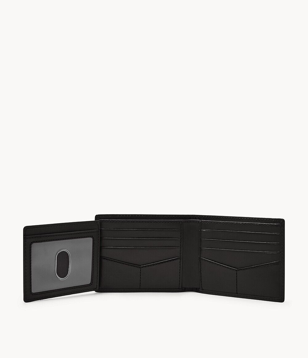 Fossil Men's Leather Wallet Derrick Rfid-Blocking Bifold with Flip Id | Westland Mall