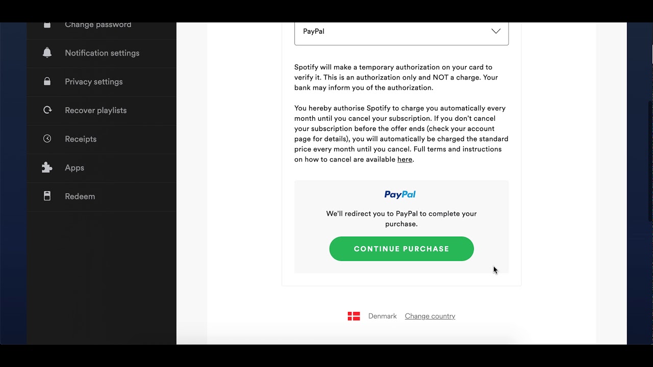 Can't purchase premium with PayPal - The Spotify Community