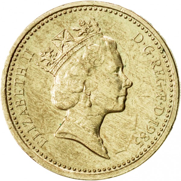 One Pound Leek and Diadem, Coin from United Kingdom - Online Coin Club