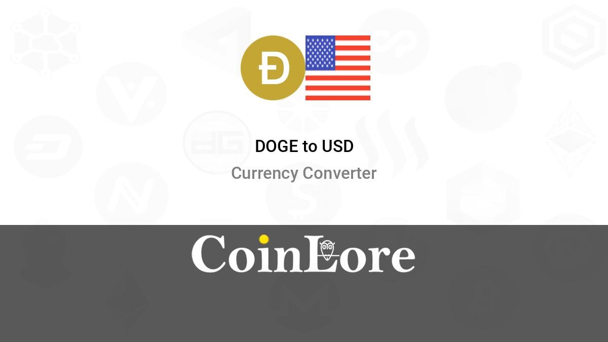 Convert DOGE to USD - Dogecoin to United States Dollar Calculator