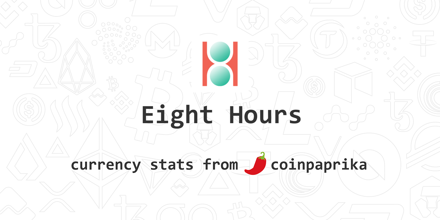 Eight Hours (EHRT) live coin price, charts, markets & liquidity