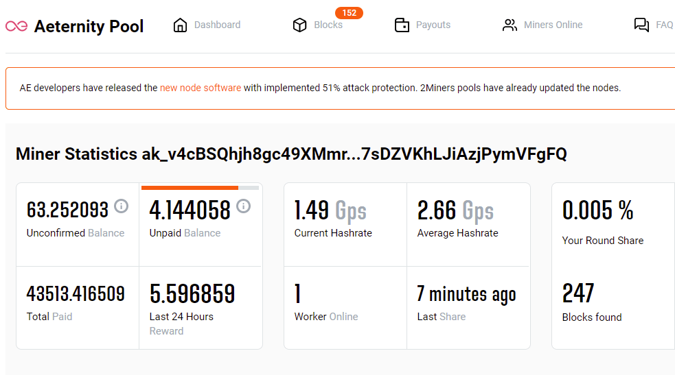 Mining pools Aeternity (AE) - coinlog.fun