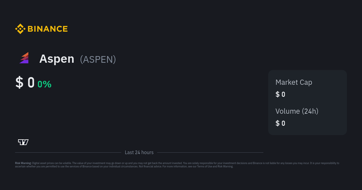 Aspen price now, Live ASPEN price, marketcap, chart, and info | CoinCarp