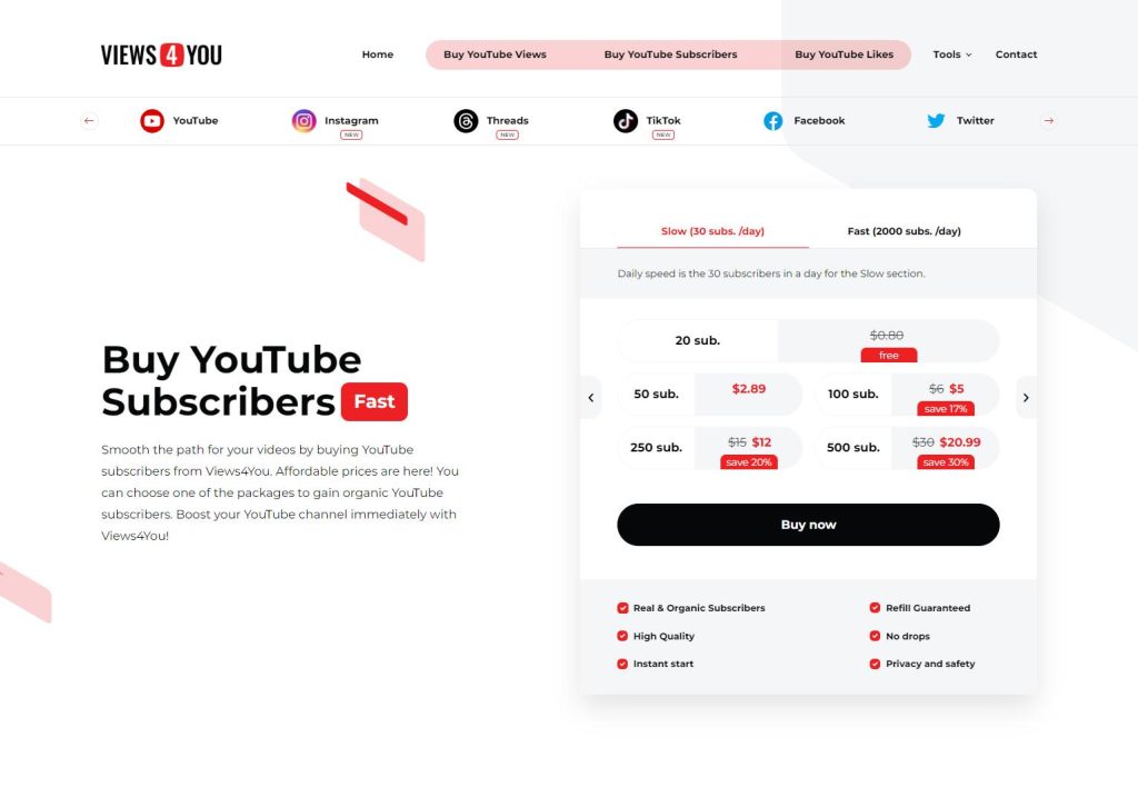 Buy 20 YouTube Subscribers ☑️ Affordable & Real ᐉ 20 Subs