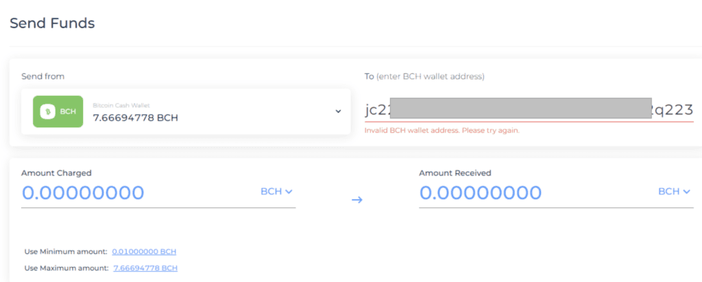 Cash address - Legacy address format conversion tool