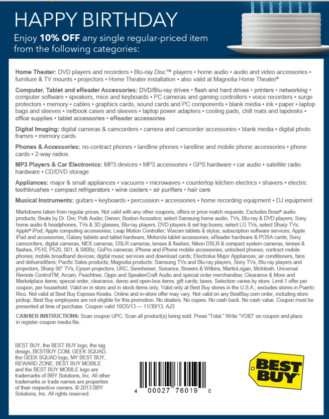 Best Buy Birthday Discount + Promo Codes (March )