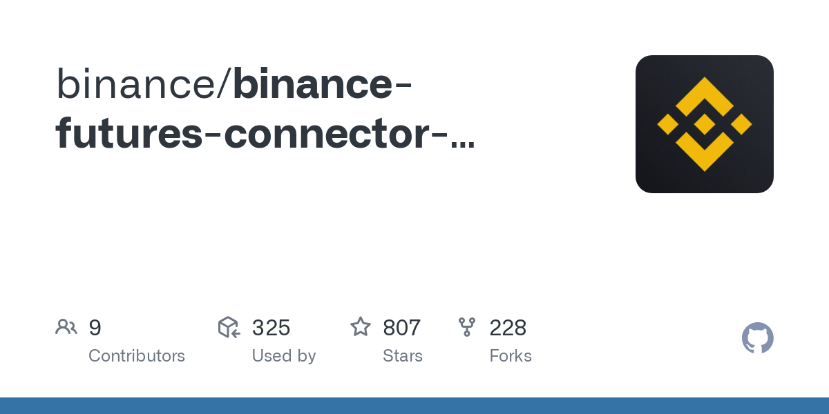 GitHub - binance/binance-futures-connector-python