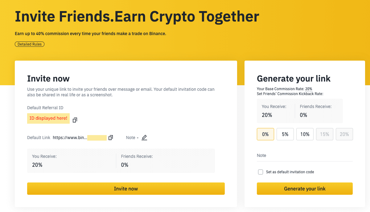 Binance Referral Program overview, comparision and conditions - DropsEarn