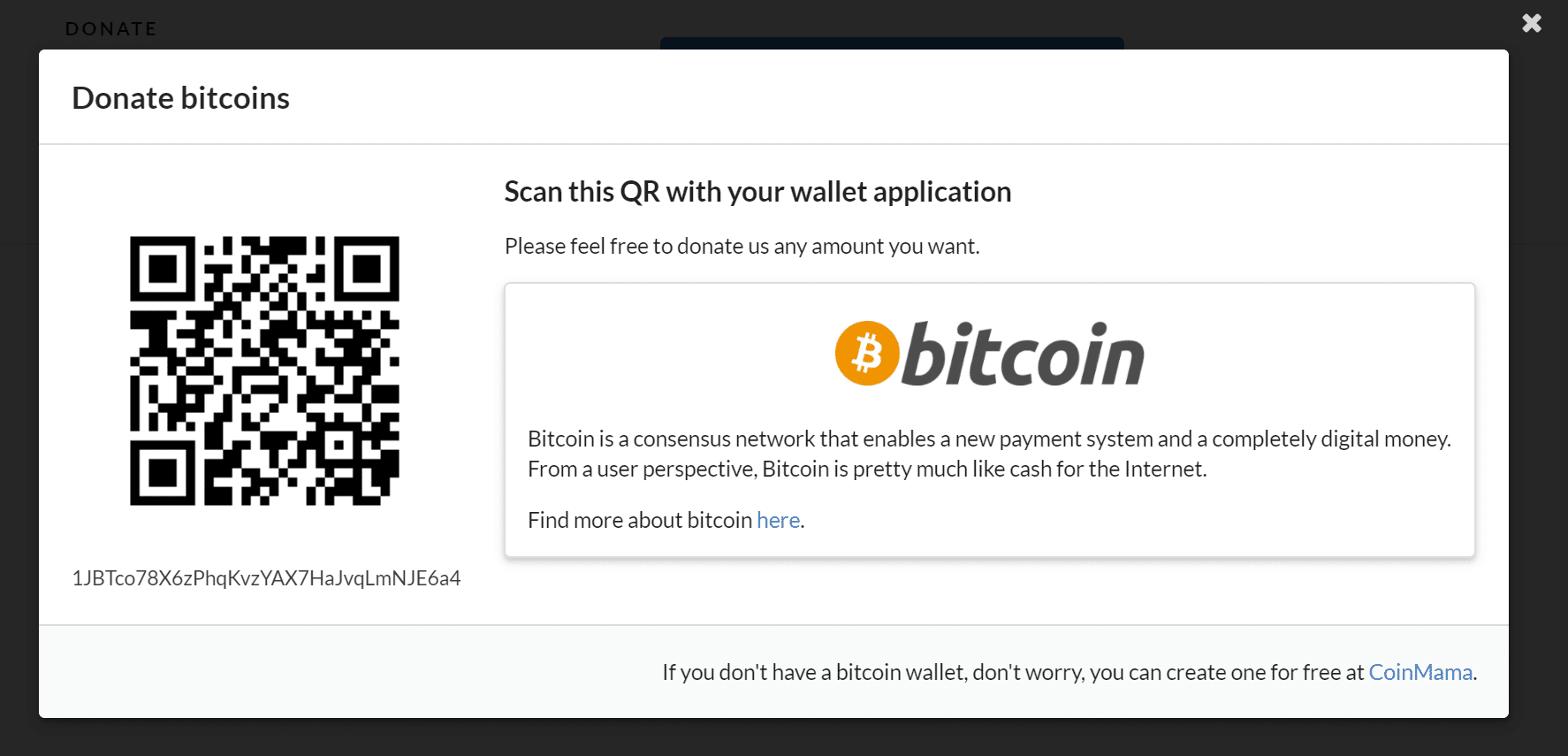 Bitcoin Donate v - A WordPress Plugin