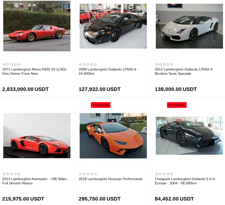 Buy Lamborghini with Bitcoin In our Cryptocurrency Marketplace