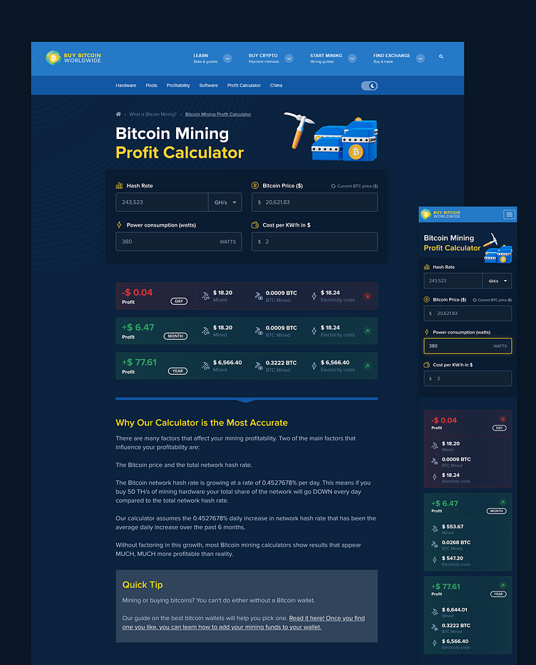 WhatToMine - Crypto coins mining profit calculator compared to Ethereum Classic