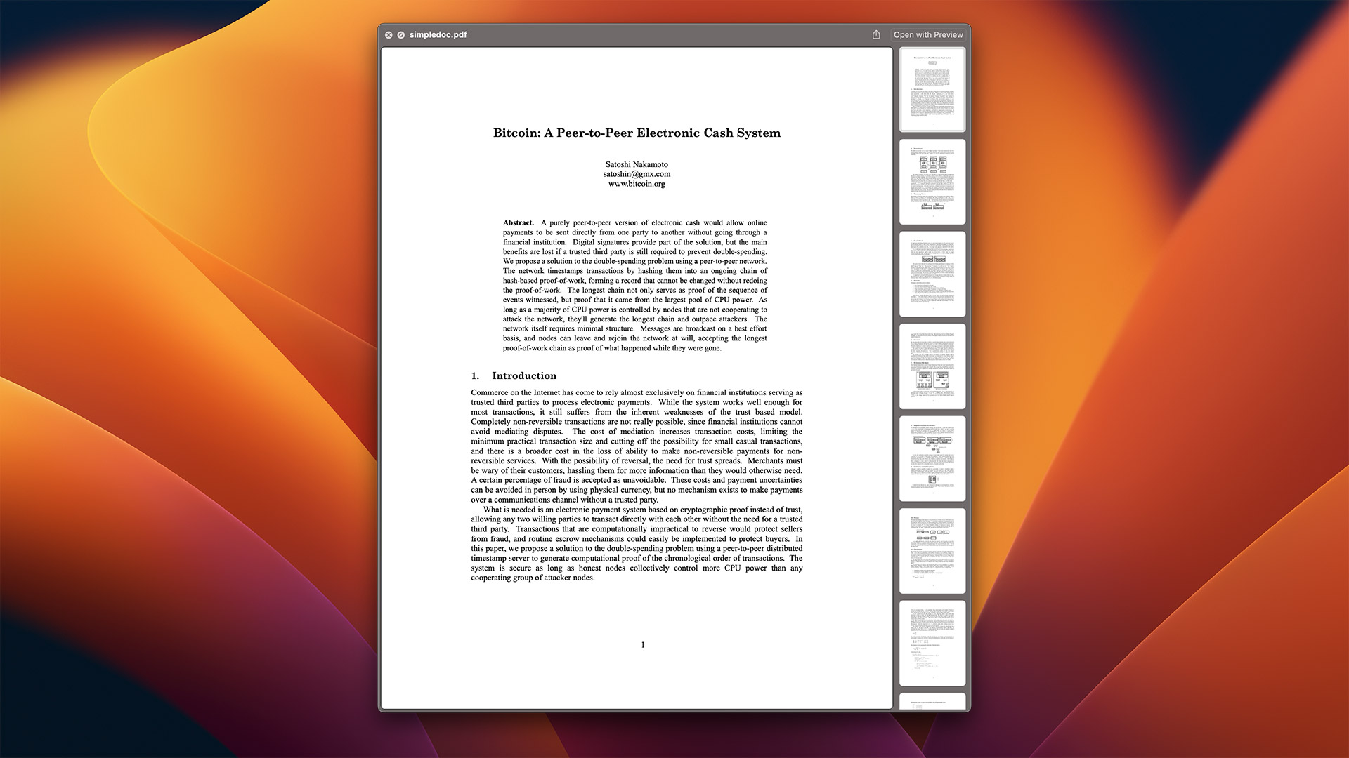 Bitcoin white paper is hidden away in macOS’s system folder for some reason | Ars Technica