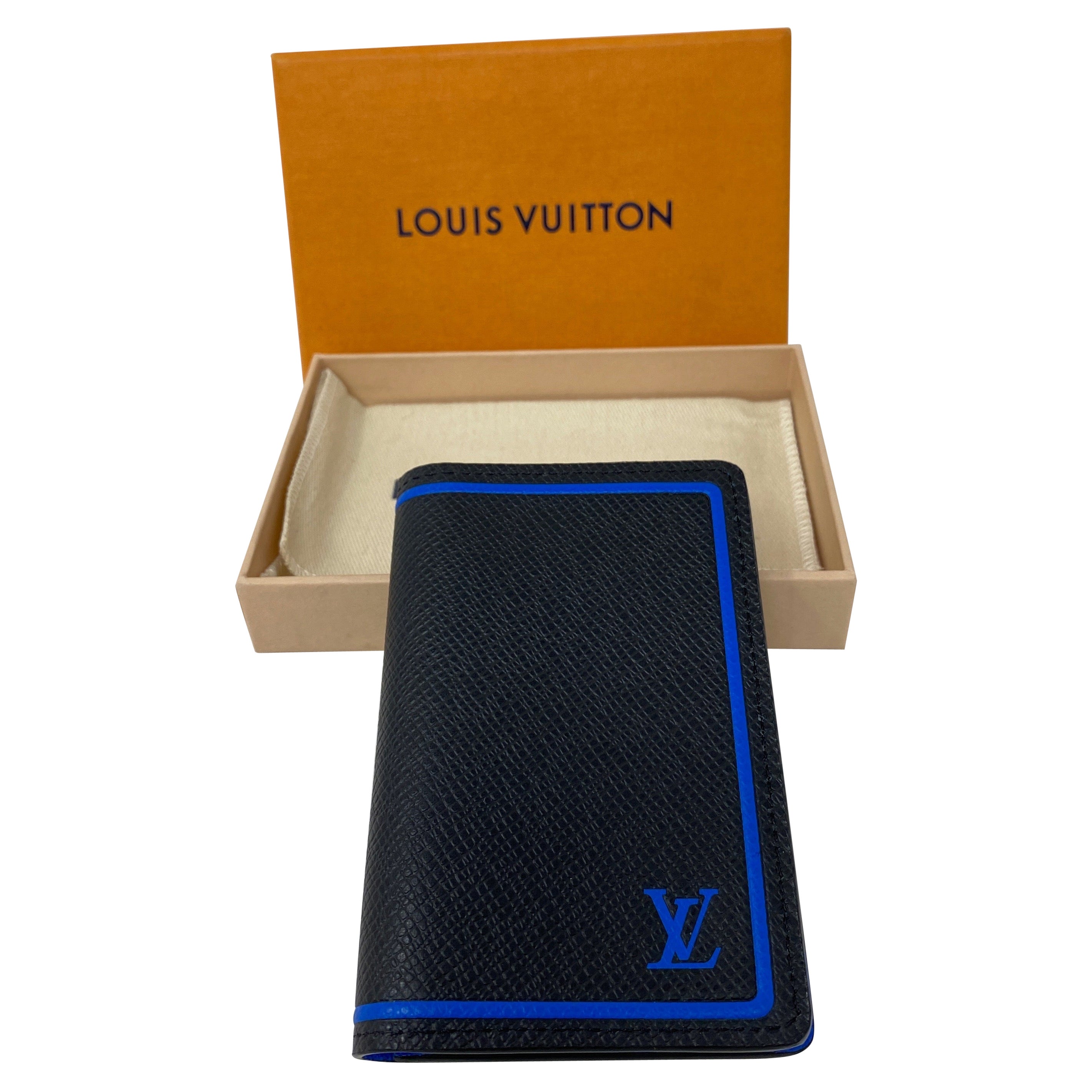 Louis Vuitton Blue Taiga Leather Multiple Wallet