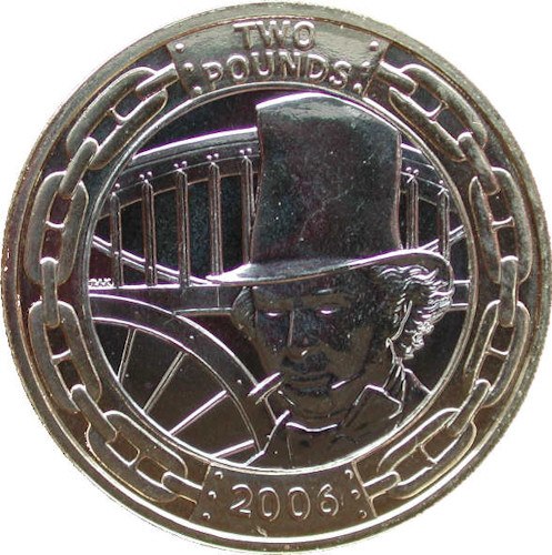 Isambard Kingdom Brunel UK £2 Coin : The Man