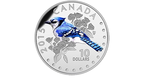 $10 Colourful Songbirds of Canada: The Blue Jay - Pure Silver Coi