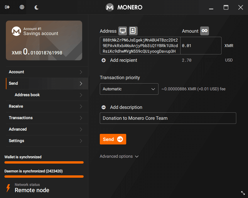 How to make a payment | Monero - secure, private, untraceable