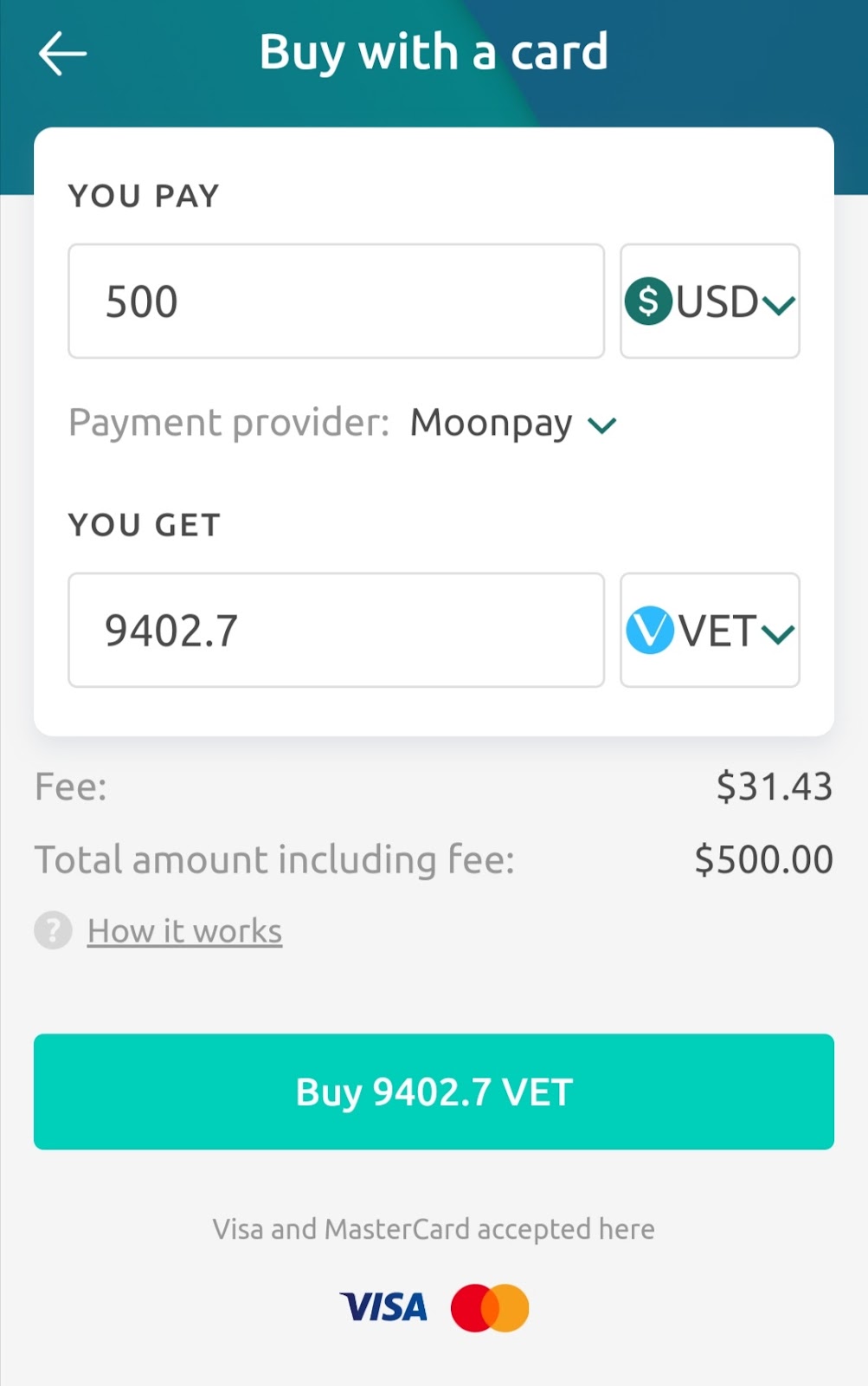 Buy Vechain (VET) - Step by step guide for buying VET | Ledger