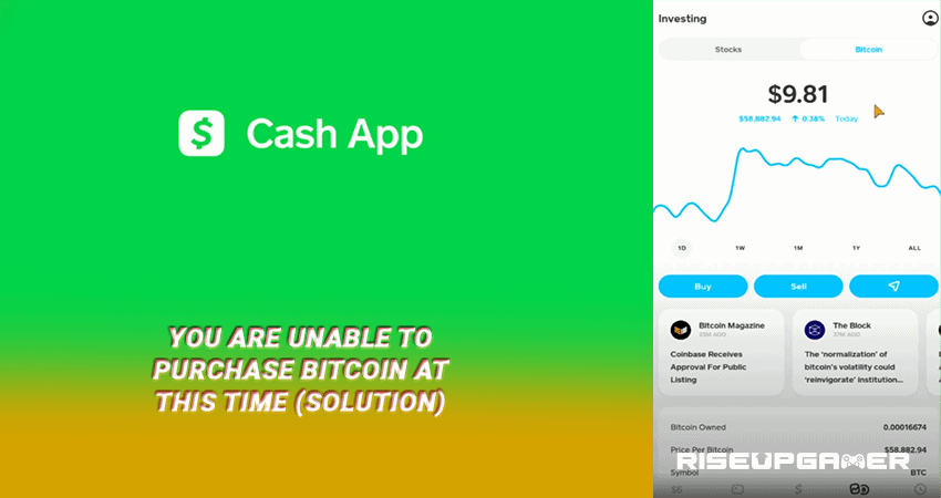 Why Am I Unable To Purchase Bitcoin On Cash App -