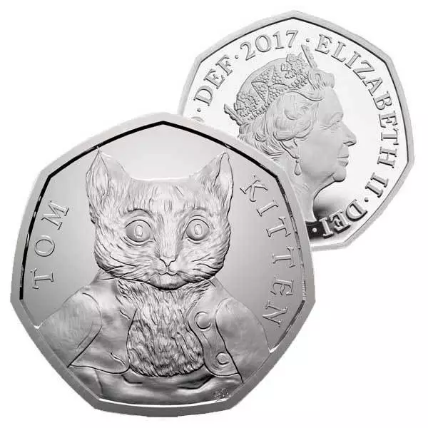 EXTREMELY RARE 50P Coin Tom Kitten Cat CIRCULATED £ - PicClick UK