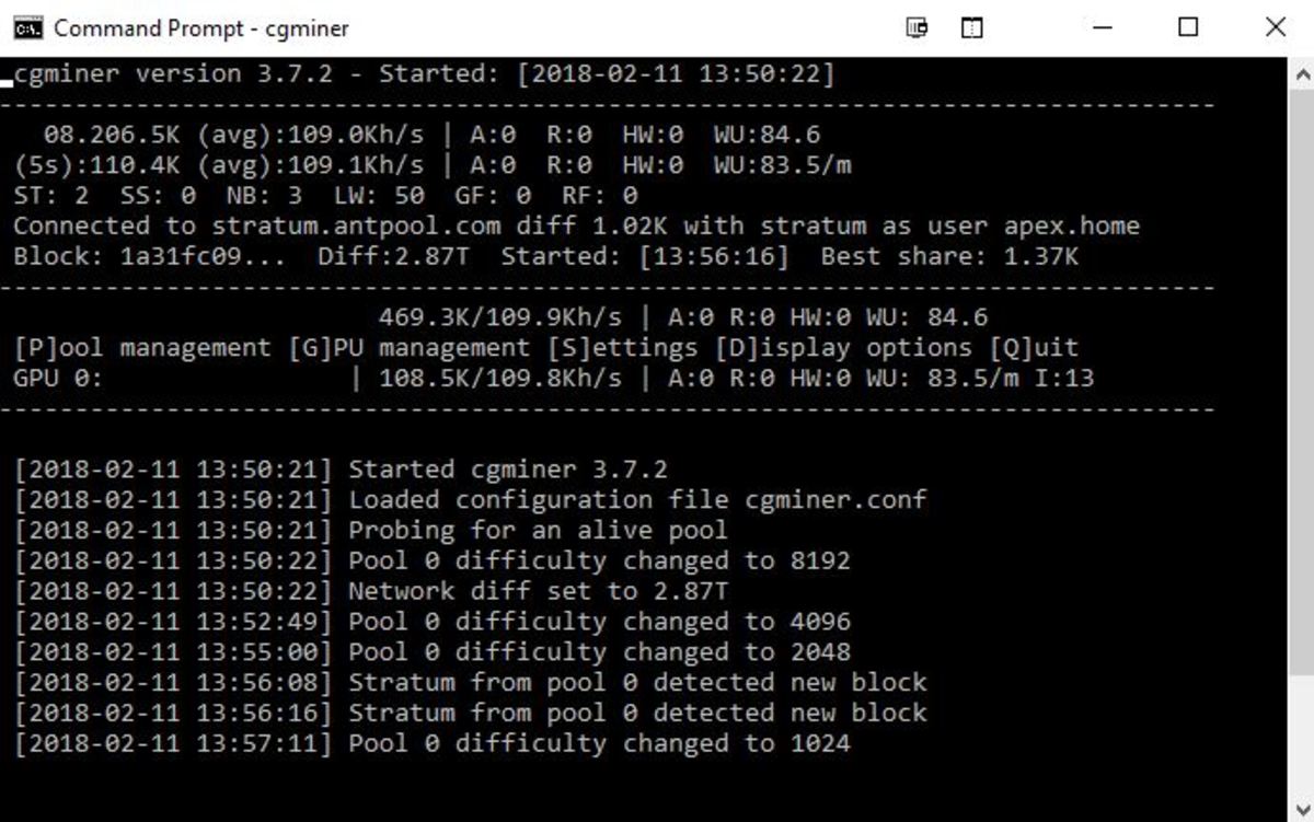 man cgminer (1): multi-threaded multi-pool GPU, FPGA and CPU bitcoin miner.