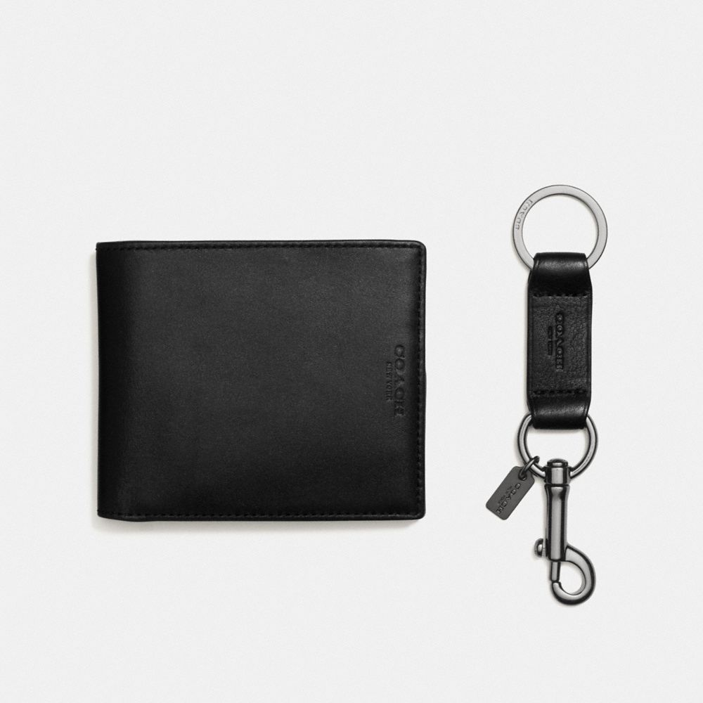 Coach Boxed Compact Id Wallet With Trigger Snap Key Fob F Dark Sa – LussoCitta