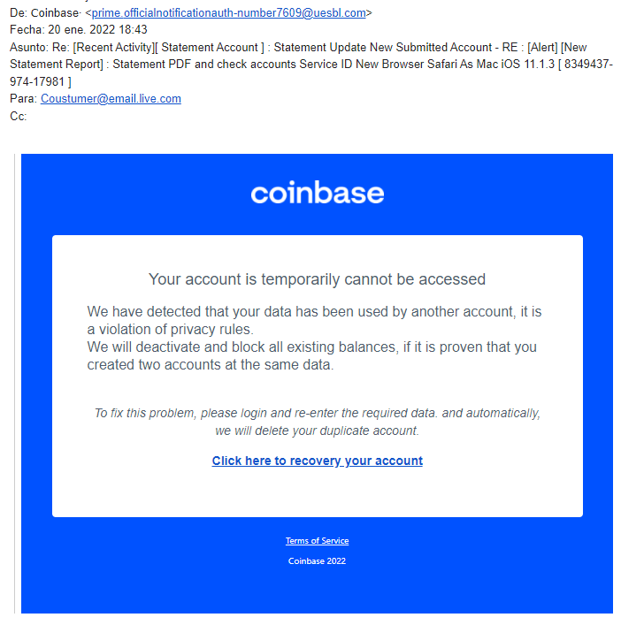 Fake Coinbase Support Email: How to Spot and Avoid Them